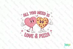 All You Need Is Love & Pizza PNG Clipart Product Image 1
