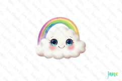 Cute Cloud Clipart Sublimation Product Image 1