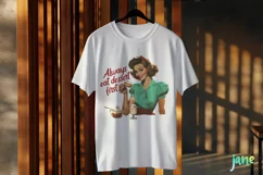 Always Eat Dessert First Funny Pin-up Girl Quote Product Image 3