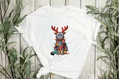 American Shorthair Cat With Red Nose Christmas Product Image 3