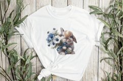 Rabbits And Anemones Bloom Clipart Product Image 3