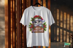 Cat Animals Holding Merry Christmas Sign Product Image 3