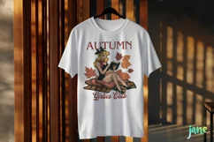 Vintage Fall Autumn Girlies Club Clipart Product Image 3