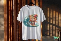 Bear Surfing Sublimation Clipart Product Image 3