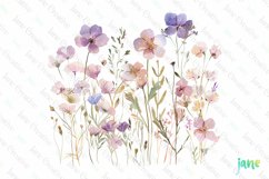 Pastel WildFlowers Clipart Product Image 1