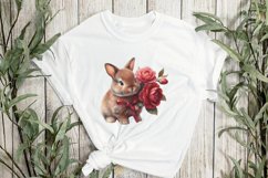 Rabbits And Camellias Bloom Clipart Product Image 3