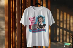 Can't Hear You Vintage Girl Quotes Clipart Product Image 3