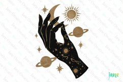 Woman Hand With Celestial Gold Clipart Product Image 1