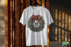Chihuahua Puppy Christmas Wreath Clipart Product Image 3