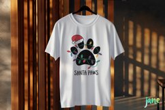 Santa Paws Christmas Paws Sublimation Clipart Product Image 3
