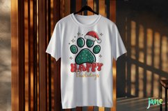 Happy Pawlidays Christmas Paws Sublimation Clipart Product Image 3
