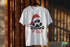 Santa Paws Christmas Paws Sublimation Clipart Product Image 3