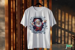 Santa 3D Broken Wall Christmas Sublimation Product Image 3