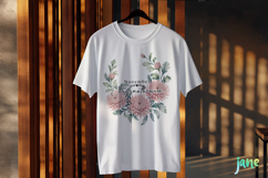 November - Watercolor Chrysanthemum Birth Month Flower PNG Product Image 2