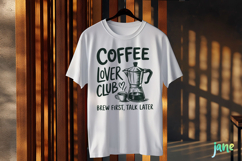 Coffee Lover Club Brew First, Talk Later-Retro Coffee SVG Product Image 3