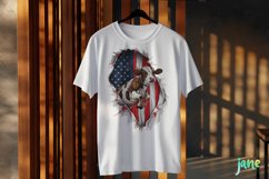 American Cow Takes A Leap Clipart Product Image 3