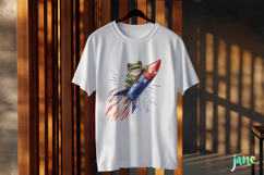 Cute Frog with Flag American Clipart Product Image 3