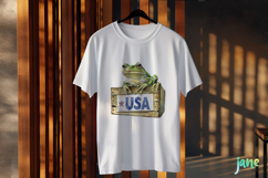Cute Frog with Flag American Clipart Product Image 3