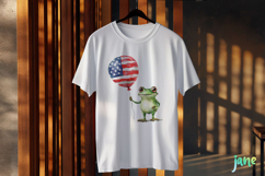 Cute Frog with Flag American Clipart Product Image 3