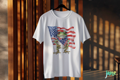 Cute Frog with Flag American Clipart Product Image 3