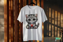 Cute Kitten Valentine's Day PNG Clipart Product Image 3