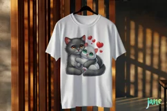 Cute Kitten Valentine's Day PNG Clipart Product Image 3