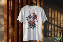 Groovy Christmas Dalmatian Dog And Bubblegum Clipart Product Image 3
