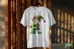 Christmas Doodle Letters ELF Clutching F Clipart Product Image 2