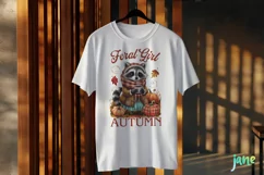 Vintage Fall Feral Girl Autumn Clipart Product Image 2