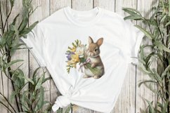 Rabbits And Freesias Bloom Clipart Product Image 2