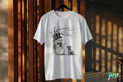 Christmas Snowman with French Bulldog Sublimation Product Image 2