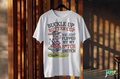 Buckle Up Butter Cup Funny Cow Sublimation Clipart Product Image 3