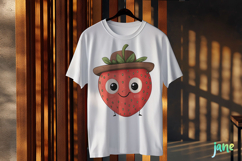Funny Strawberry - Funny Fruits &amp; Vegetables Clipart Product Image 3