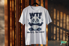 WTF Where's the Food Funny Sarcastic Animal Quotes Clipart Product Image 3