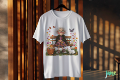 Gardening Grandma with Flowers PNG Clipart Product Image 3