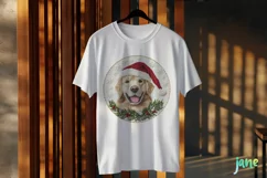 Embroidered Christmas Golden Retriever Dog Ornament Clipart Product Image 3