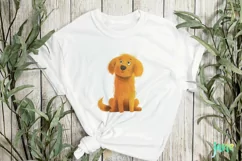 Funny Children's Golden Retriever Dog Book Clipart Product Image 3