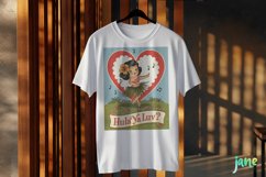 Hula Ya Luv Valentine Vintage PNG Product Image 3