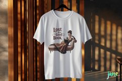 Lost In A Good Book Retro Book Lover Clipart Product Image 3