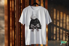 Luxury Plaid Black and White Christmas Clipart Product Image 3