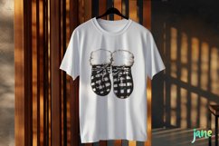 Luxury Plaid Black and White Christmas Clipart Product Image 3