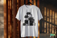 Luxury Plaid Black and White Christmas Clipart Product Image 3