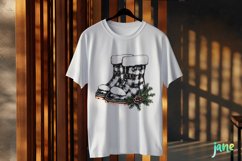 Luxury Plaid Black and White Christmas Clipart Product Image 3