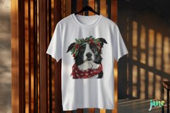 Border Collie Dog Old Vintage Christmas Sublimation Product Image 3
