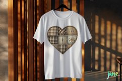 Patchwork Heart Valentine’s Day Clipart Product Image 3