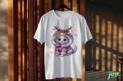 Pink Christmas Kitten Sublimation Product Image 3