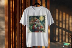 Postage Stamp Santa Claus Clipart Product Image 3