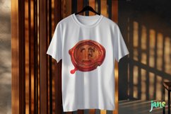 F Red Wax Seal With Letters Sublimation Product Image 3