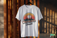 Ontario Canada Retro Cityscape Sublimation Clipart Product Image 3
