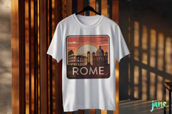 Rome Retro Cityscape Sublimation Clipart Product Image 3